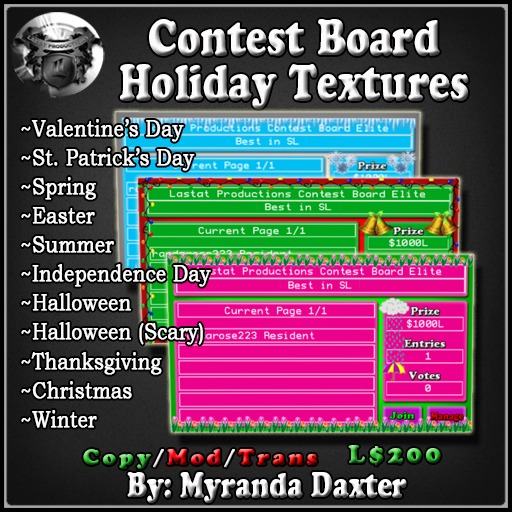 Contest Board Holiday Textures