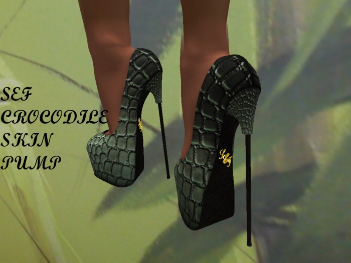 SEF CROCODILE SKIN PUMPS