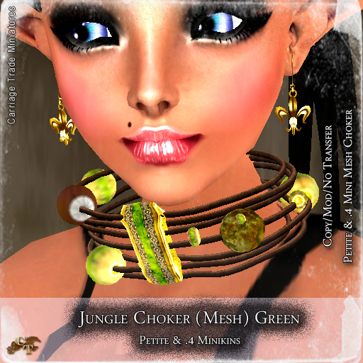 @CTM@ Jungle Choker Mesh Necklace (P/I/.4 M) Green