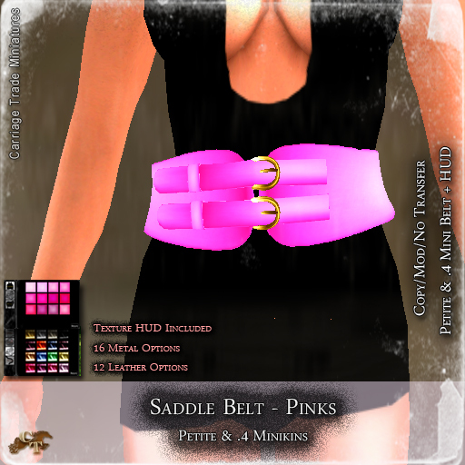 @CTM Saddle Belt (P/.4M/I) Pinks
