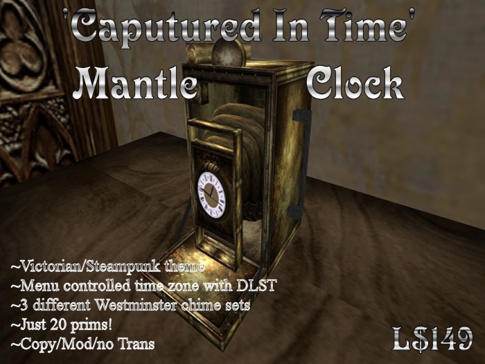 'Captured In Time' Mantle Clock