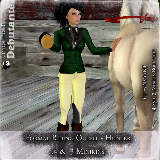 @CTM@ Formal Riding Habit (.3 & .4 Minikin) Hunter