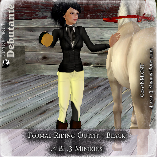 @CTM@ Formal Riding Habit (.3 & .4 Minikin) Black