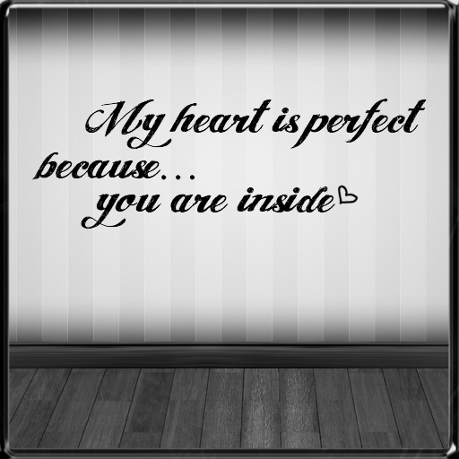 *~LT~* Heart is Perfect Wall Art Decal