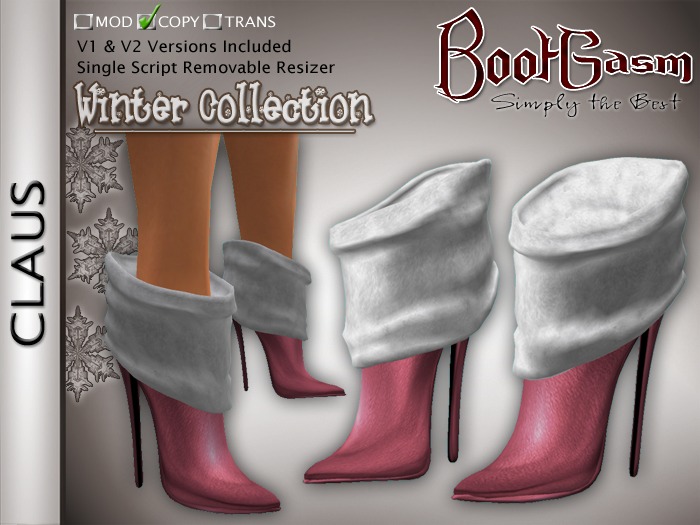 Bootgasm Claus Christmas Winter Boots Pink