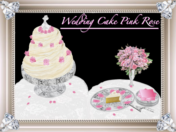 Wedding Cake, Pink Rose  (Boxed)