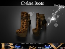 B&V-Mesh_Chelsea Stilletto Ankle Boots zebra-brown