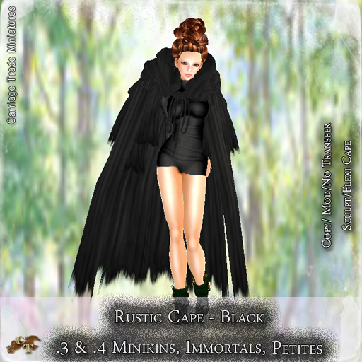 @CTM@ Rustic Cloak (Petites Immortals & .4M) Black
