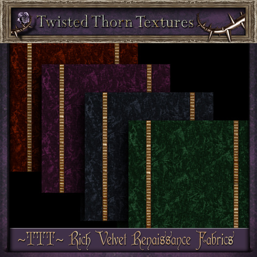 ~TTT~ Nighty's Rich Velvet Renaissance Fabric Textures (Commercial Use)