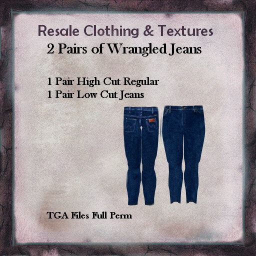 Resale & Textures 2 Pairs Wrangled Jeans