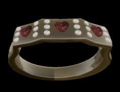 Gold Hearts and Diamonds Ring
