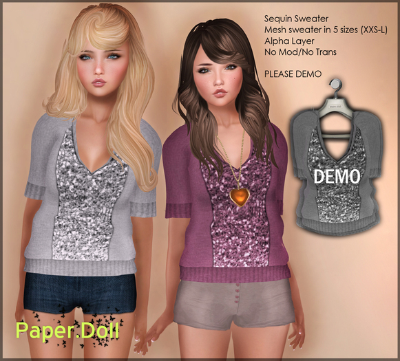 :Paper.Doll: Sequin Sweater: DEMO
