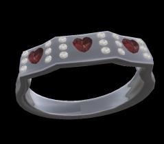 Silver Hearts and Diamonds Ring