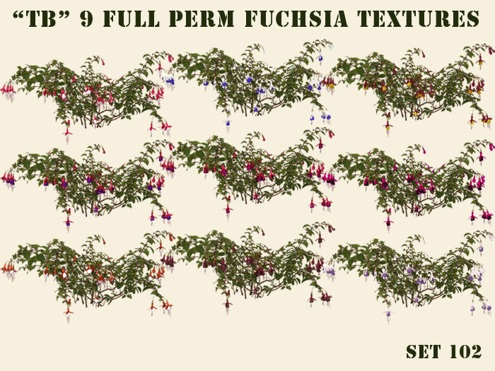 Twice Baked 9 FP Fuchsia textures with 3D effect set 102