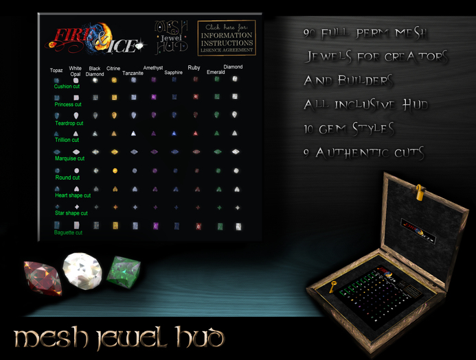 Fire & Ice Mesh Jewel HUD (Boxed)