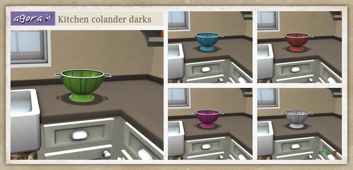 Agora - MESH kitchen Colander ( darks )