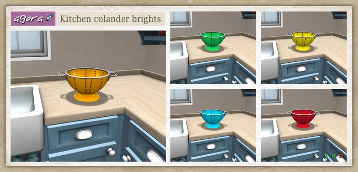 Agora - MESH kitchen Colander ( brights )