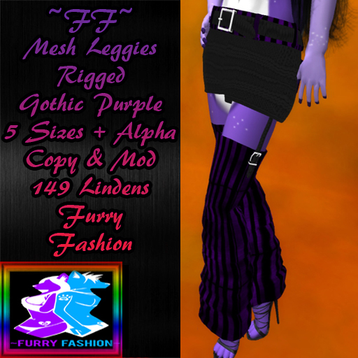 ~FF~ Mesh Leggies Gothic Love Purple