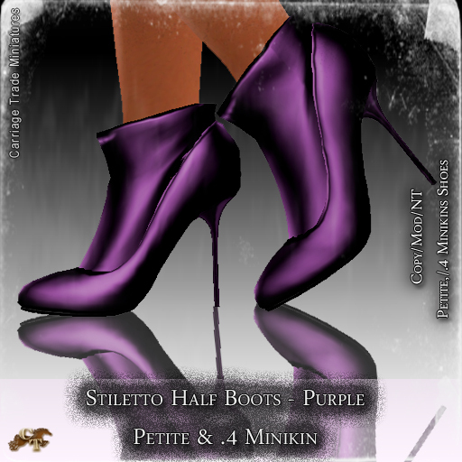 @CTM@ Stiletto Half-Boots (P/I/.4M) Purple