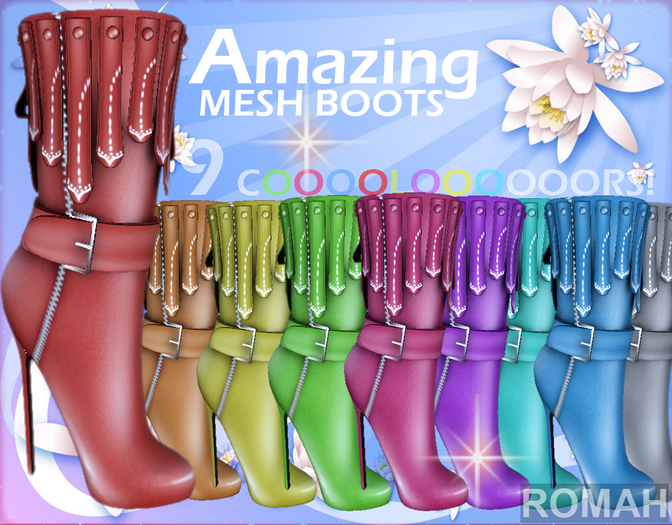 ROMAH *Amazing Mesh Boots* - 9 Colors! PROMO 