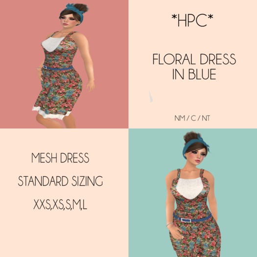 *HPC* Floral Dress Blue