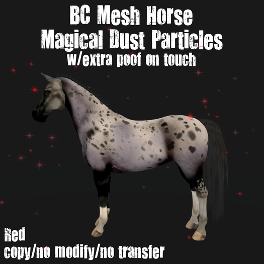 BC Mesh Horse Magical Dust Particles Red