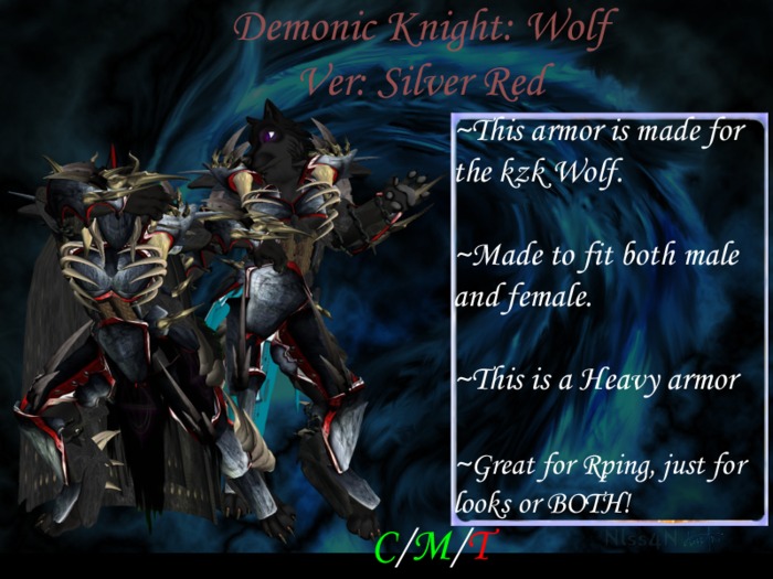 Wolf Demonic Knight: Silver Red