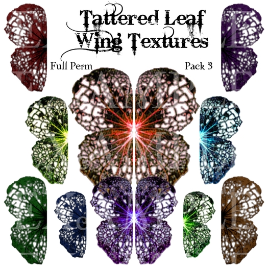 Eternal Creativity ~ Tattered Leaf Wing textures pack 3