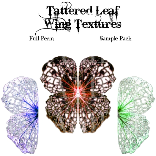 Eternal Creativity ~ Tattered Leaf Wing textures sample pack