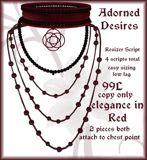 *Adorned Desires* necklace Red