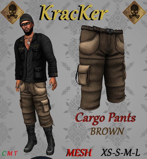 Kracker ~ Cargo Pants ~ Brown