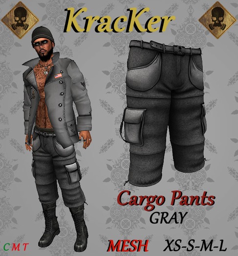 Kracker ~ Cargo Pants ~ Gray