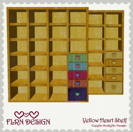 Heart Shelf  Yellow