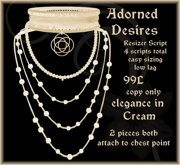 *Adorned Desires* necklace Cream