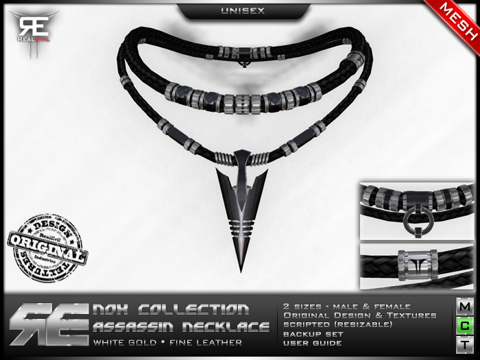 **RE** NOX Assassin * Necklace * MESH * Unisex * (**NOX** Collection) *DISCOUNT!*