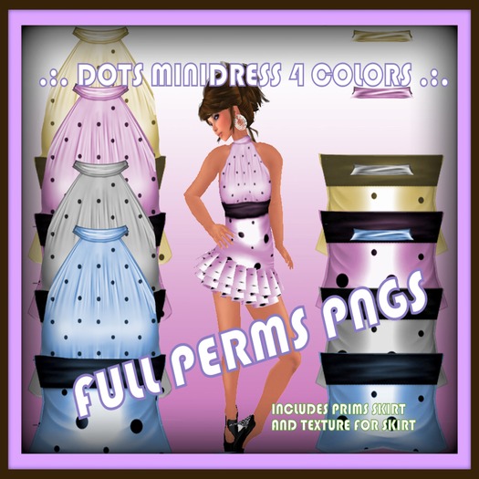 MINIDRESS + DOTS + FULL PERMS PNGS WITH PRIM RUFFLES SKIRT