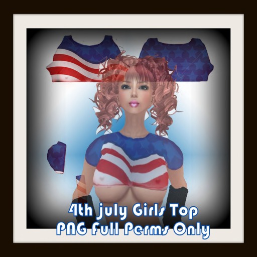 AMERICAN PRIDE Girls Top - FULL PERMS PNG