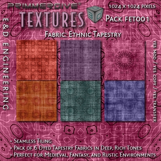 Second Life Marketplace - [FET001] 6 1024px Dyed Fabric Textures for ...