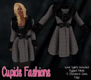 Fur Trimmed Coat Mesh Adara