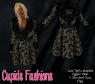 Fur Trimmed Coat Mesh Fiona