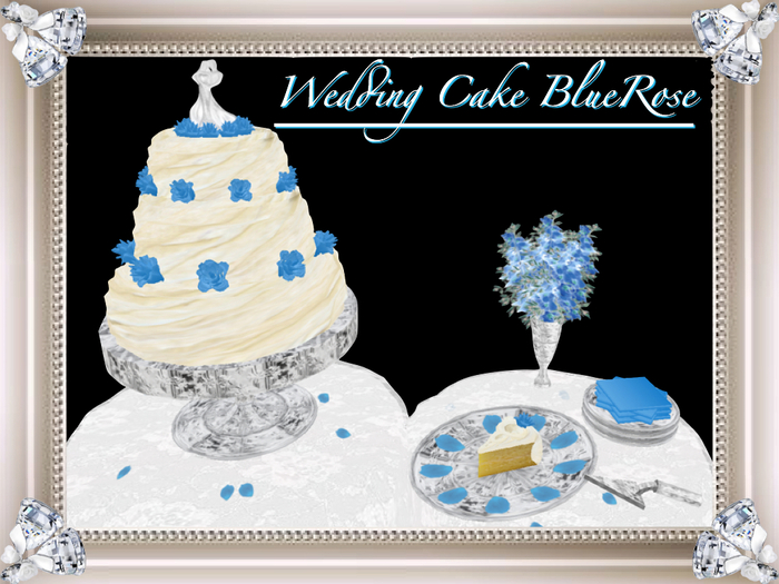 Wedding Cake, Blue Rose  (Boxed)