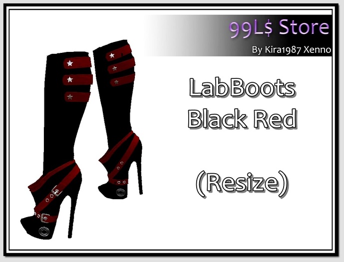 LabBoots BlackRed