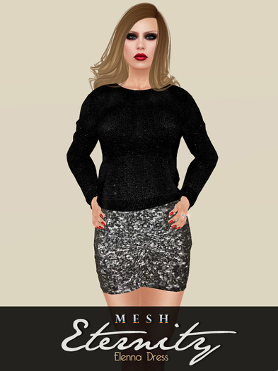 ..::Eternity::.. Elenna Dress - Silver Shequin