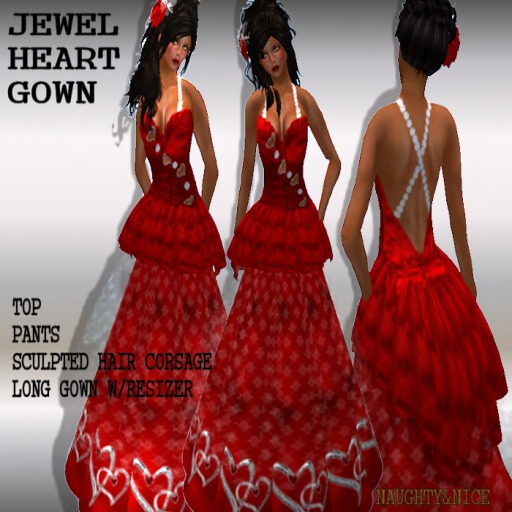 )Jewel Heart Gown