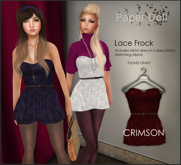 :Paper.Doll: Lace Frock: Crimson