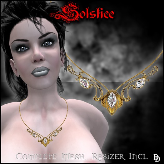 Dare Designs: Solstice Necklace - Diamond-gold