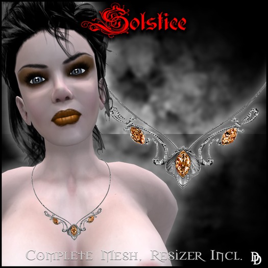 Dare Designs: Solstice Necklace - Topaz-platinum