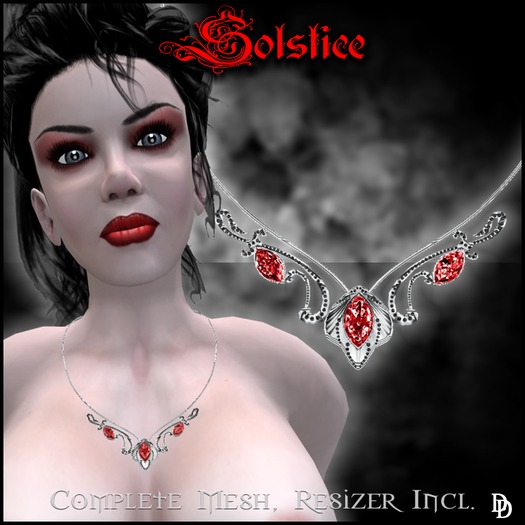 Dare Designs: Solstice Necklace - Garnet-silver