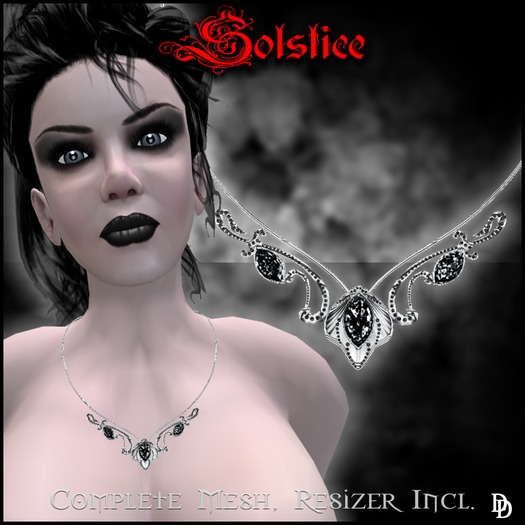Dare Designs: Solstice Necklace - Onyx-silver