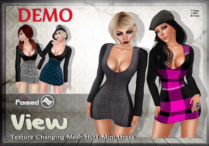 ::Poised:: View Mesh Dress - DEMO